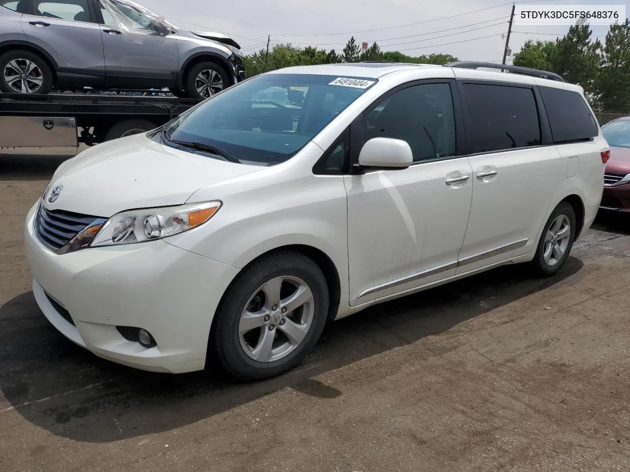 2015 Toyota Sienna Xle VIN: 5TDYK3DC5FS648376 Lot: 64910404