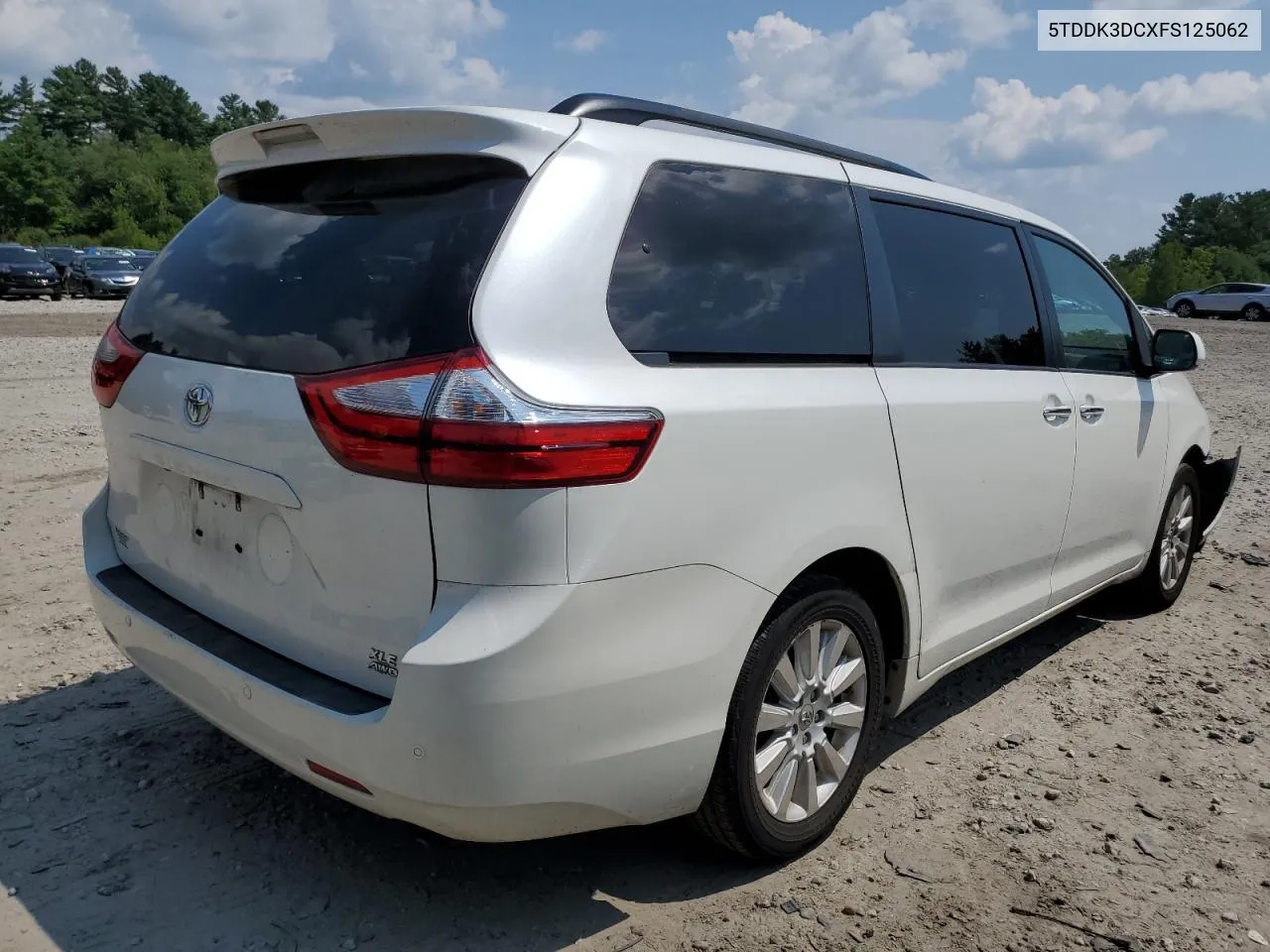 2015 Toyota Sienna Xle VIN: 5TDDK3DCXFS125062 Lot: 65163034