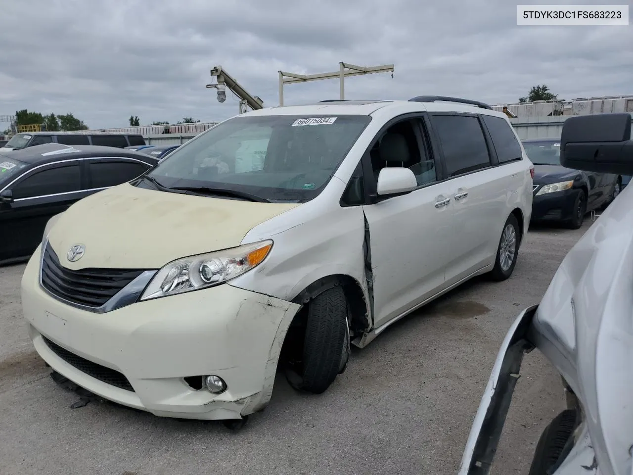 2015 Toyota Sienna Xle VIN: 5TDYK3DC1FS683223 Lot: 66075034