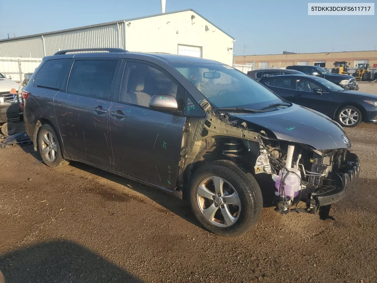 2015 Toyota Sienna Le VIN: 5TDKK3DCXFS611717 Lot: 66882674