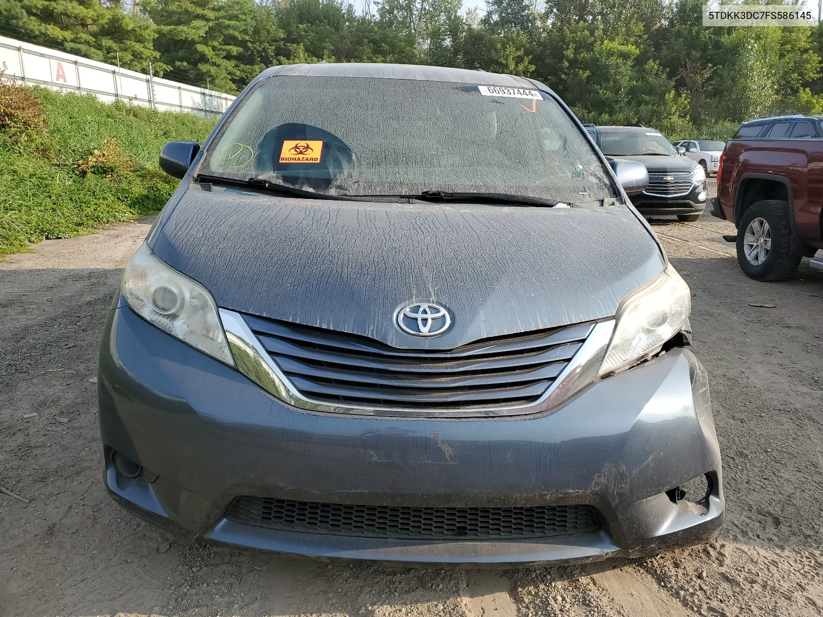 2015 Toyota Sienna Le VIN: 5TDKK3DC7FS586145 Lot: 66937444