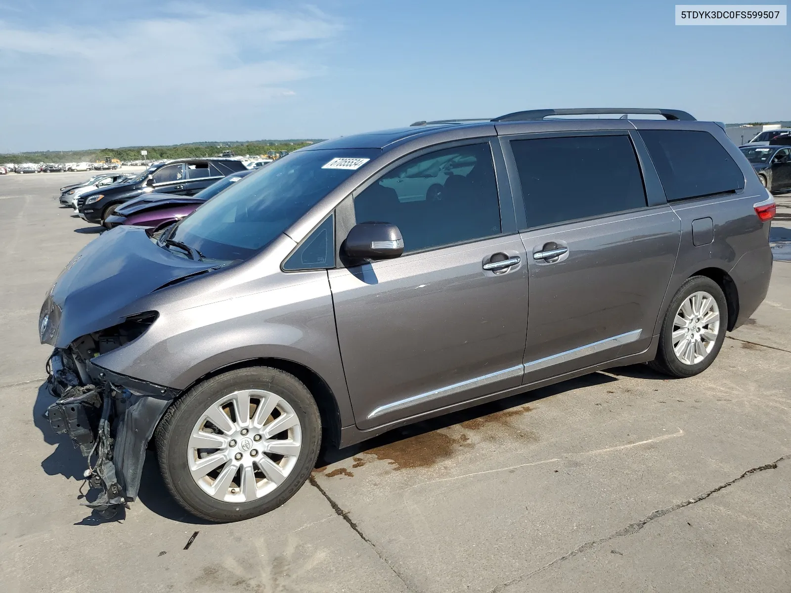 2015 Toyota Sienna Xle VIN: 5TDYK3DC0FS599507 Lot: 67055534