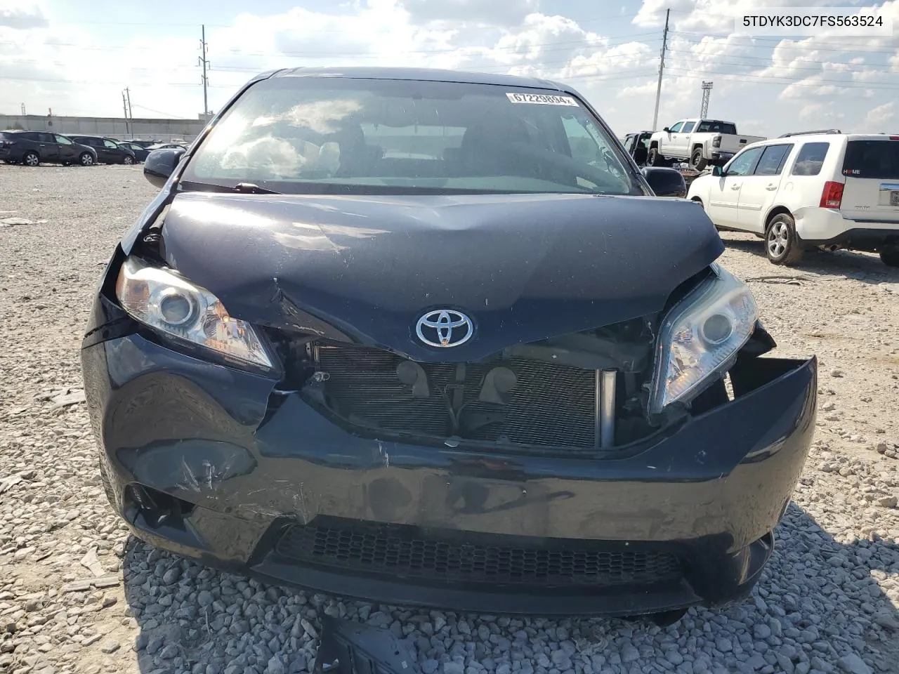 5TDYK3DC7FS563524 2015 Toyota Sienna Xle