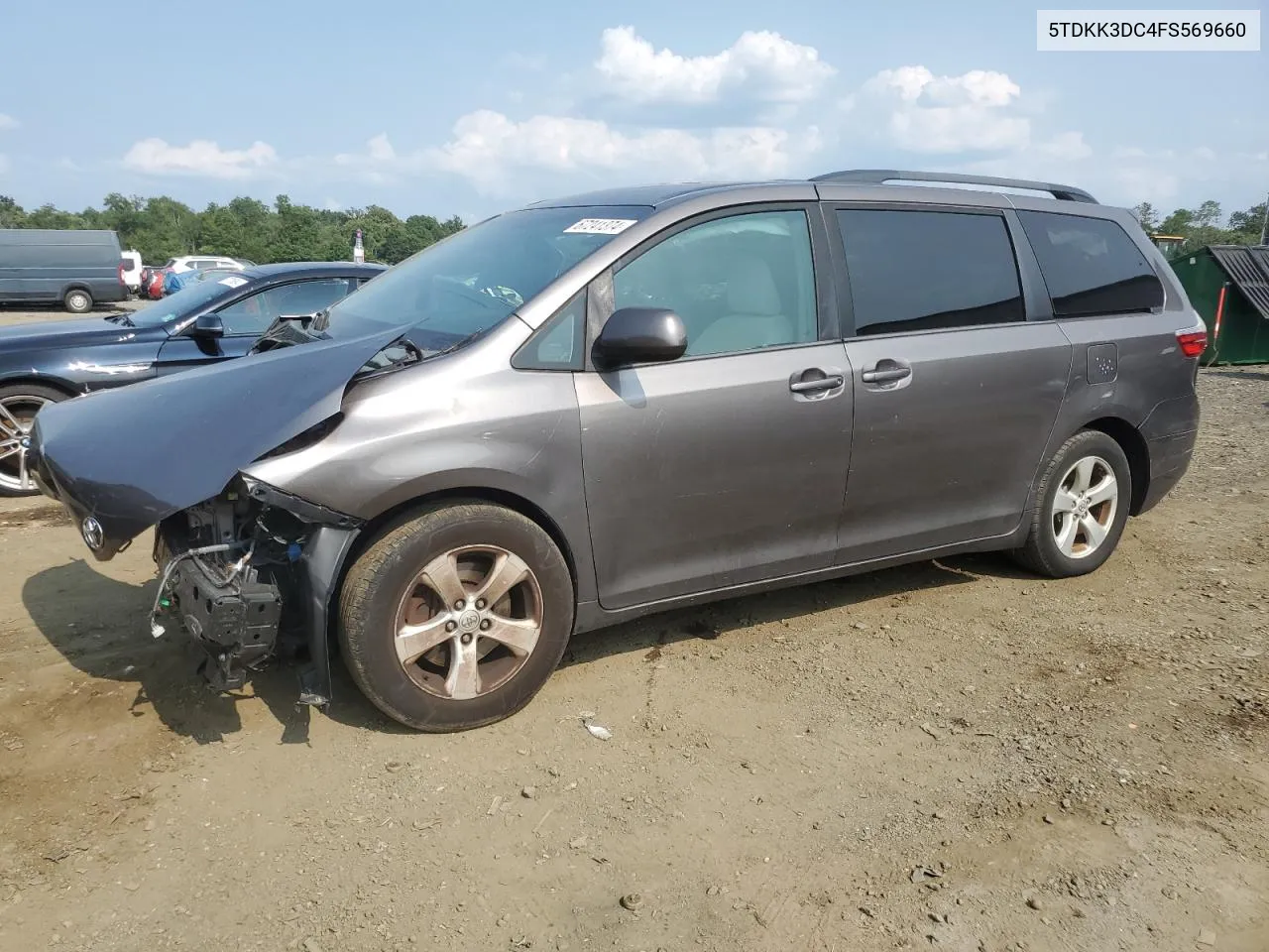 2015 Toyota Sienna Le VIN: 5TDKK3DC4FS569660 Lot: 67241374