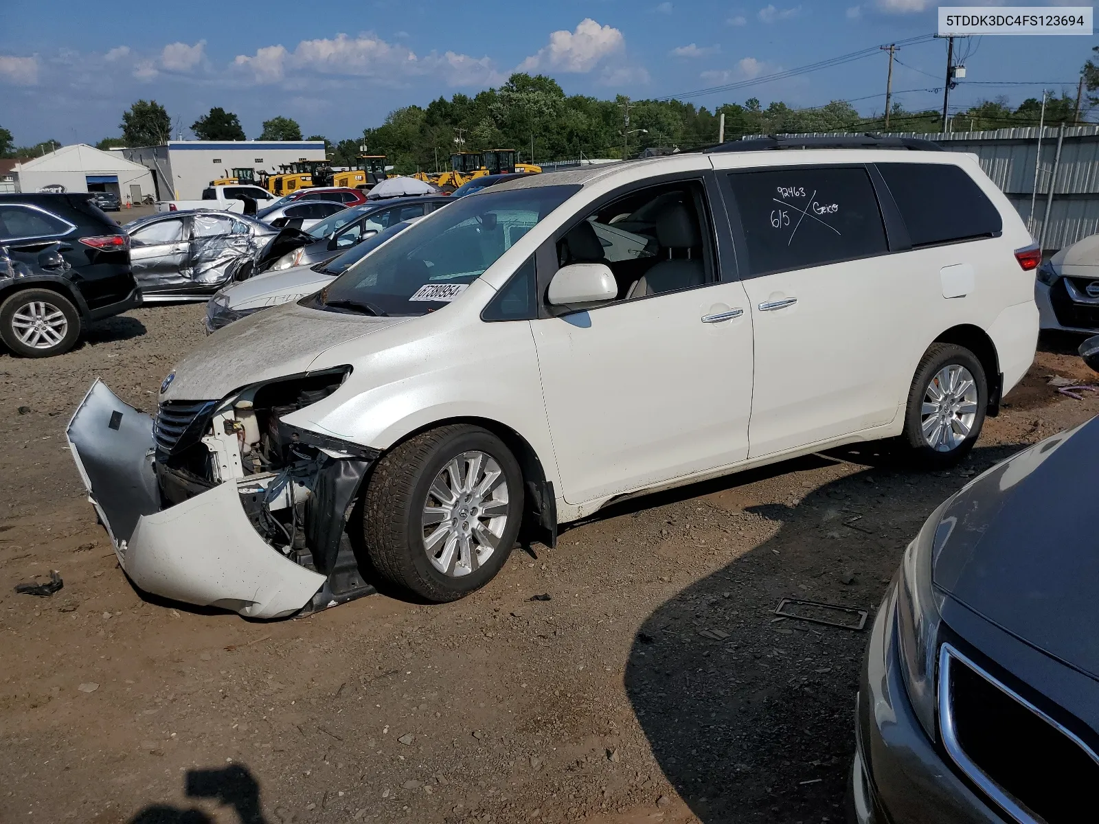 2015 Toyota Sienna Xle VIN: 5TDDK3DC4FS123694 Lot: 67380954