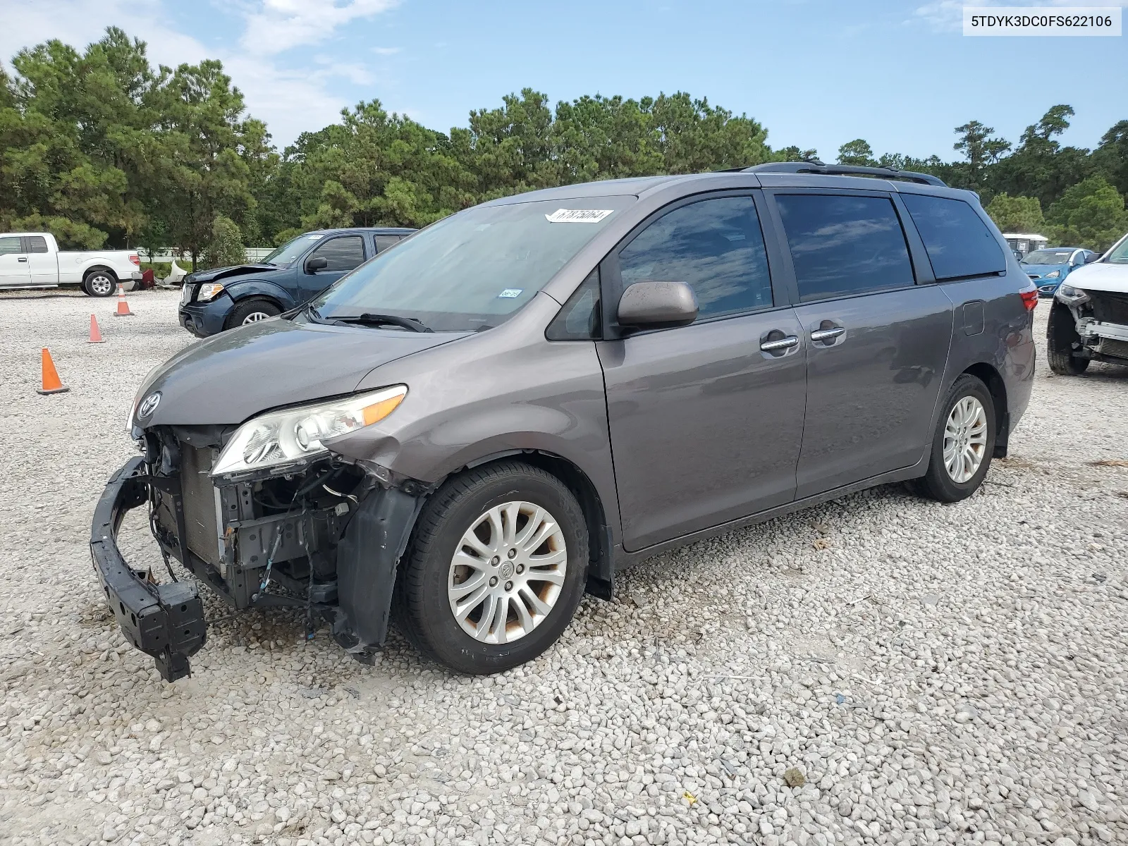 2015 Toyota Sienna Xle VIN: 5TDYK3DC0FS622106 Lot: 67875064