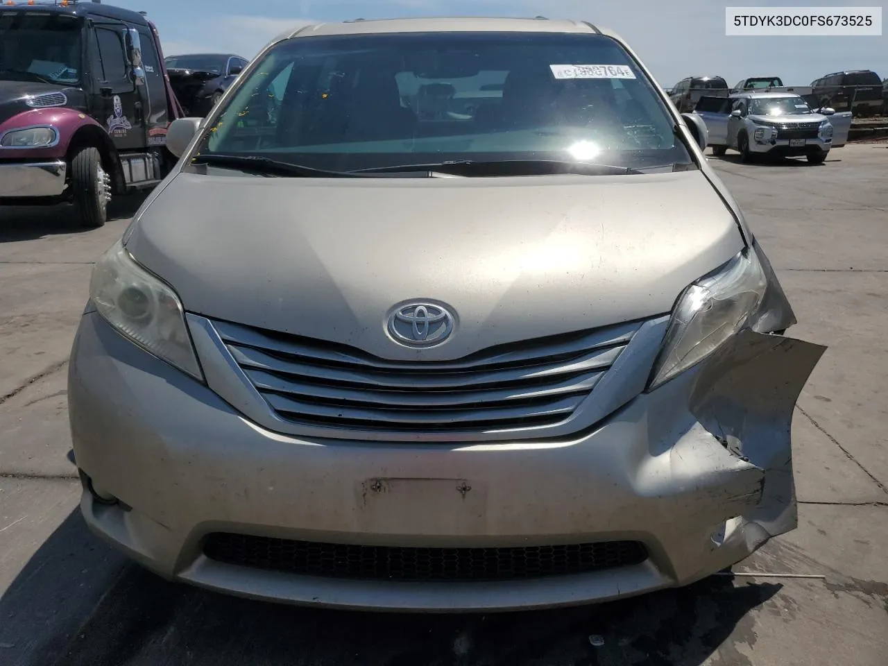 2015 Toyota Sienna Xle VIN: 5TDYK3DC0FS673525 Lot: 67980764