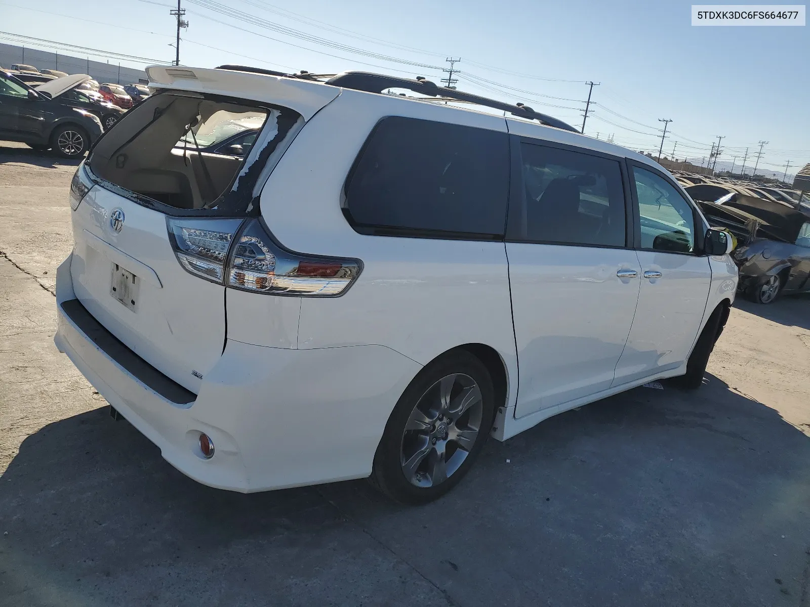 2015 Toyota Sienna Sport VIN: 5TDXK3DC6FS664677 Lot: 68308804