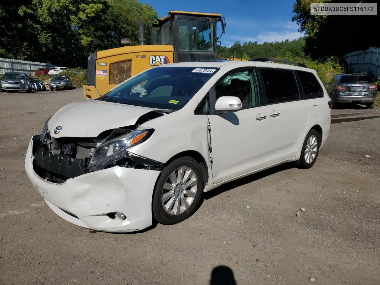 2015 Toyota Sienna Xle VIN: 5TDDK3DC5FS116172 Lot: 68678464