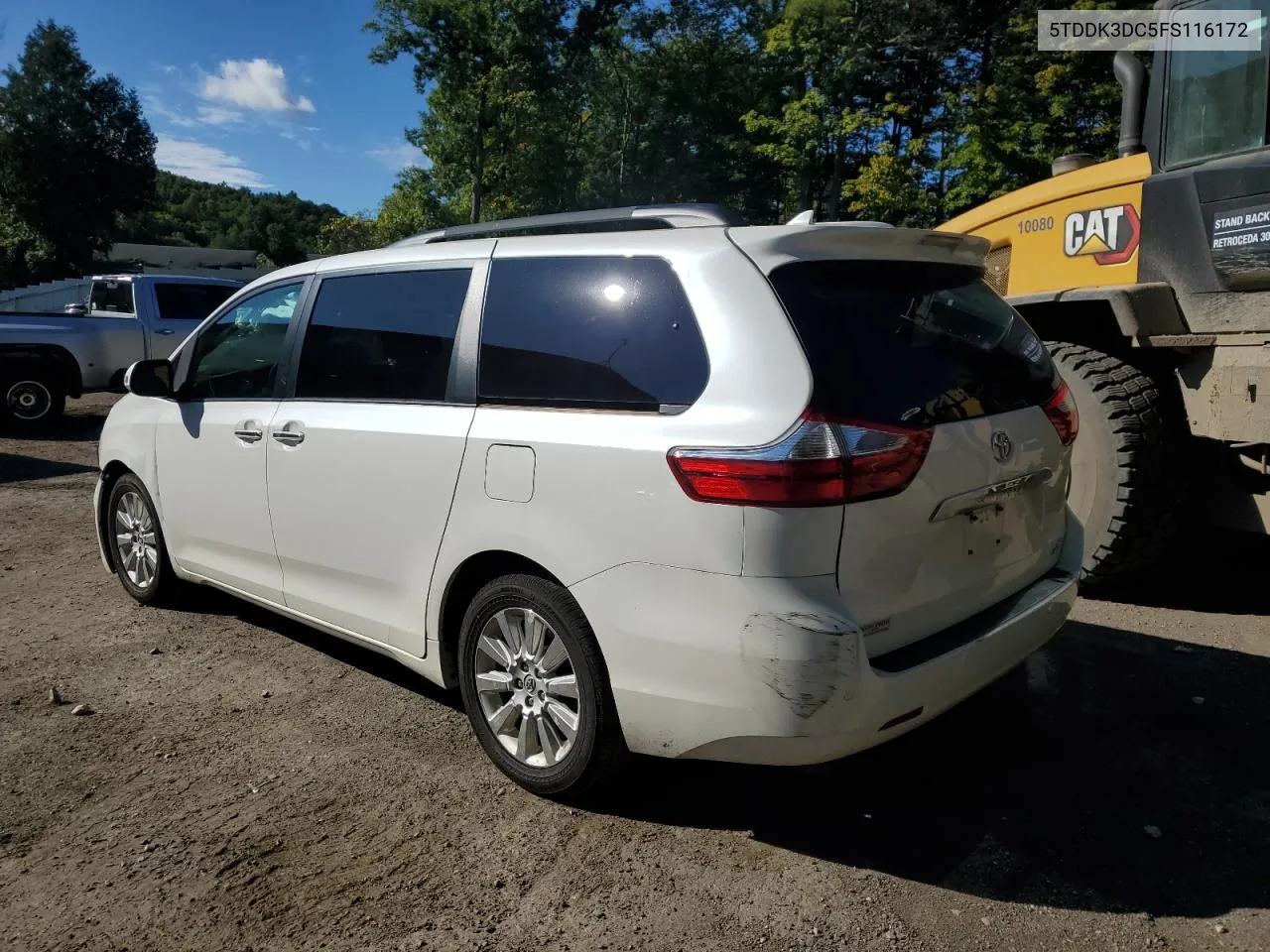 2015 Toyota Sienna Xle VIN: 5TDDK3DC5FS116172 Lot: 68678464