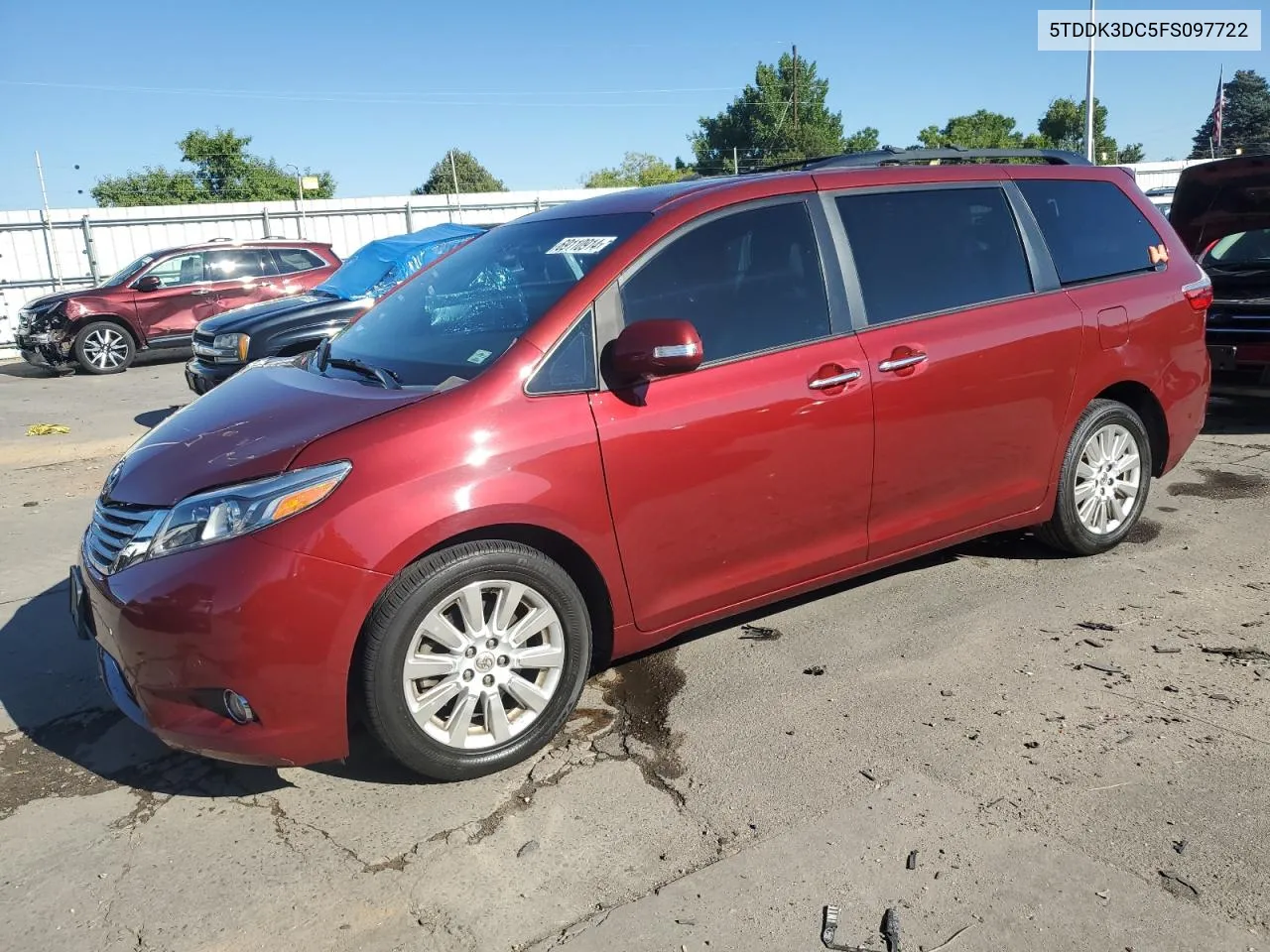 2015 Toyota Sienna Xle VIN: 5TDDK3DC5FS097722 Lot: 69110914