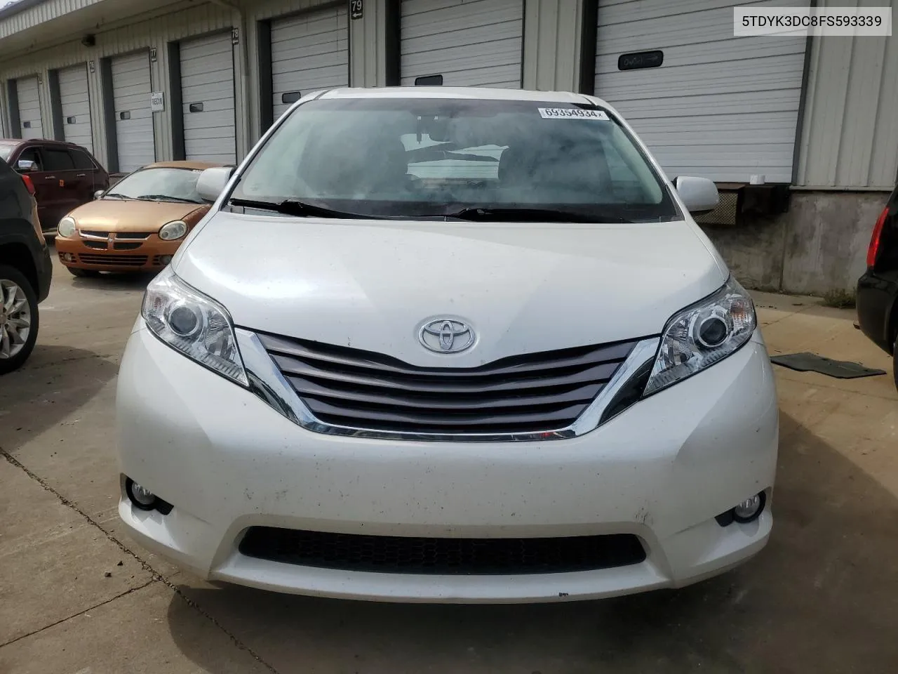 2015 Toyota Sienna Xle VIN: 5TDYK3DC8FS593339 Lot: 69354934