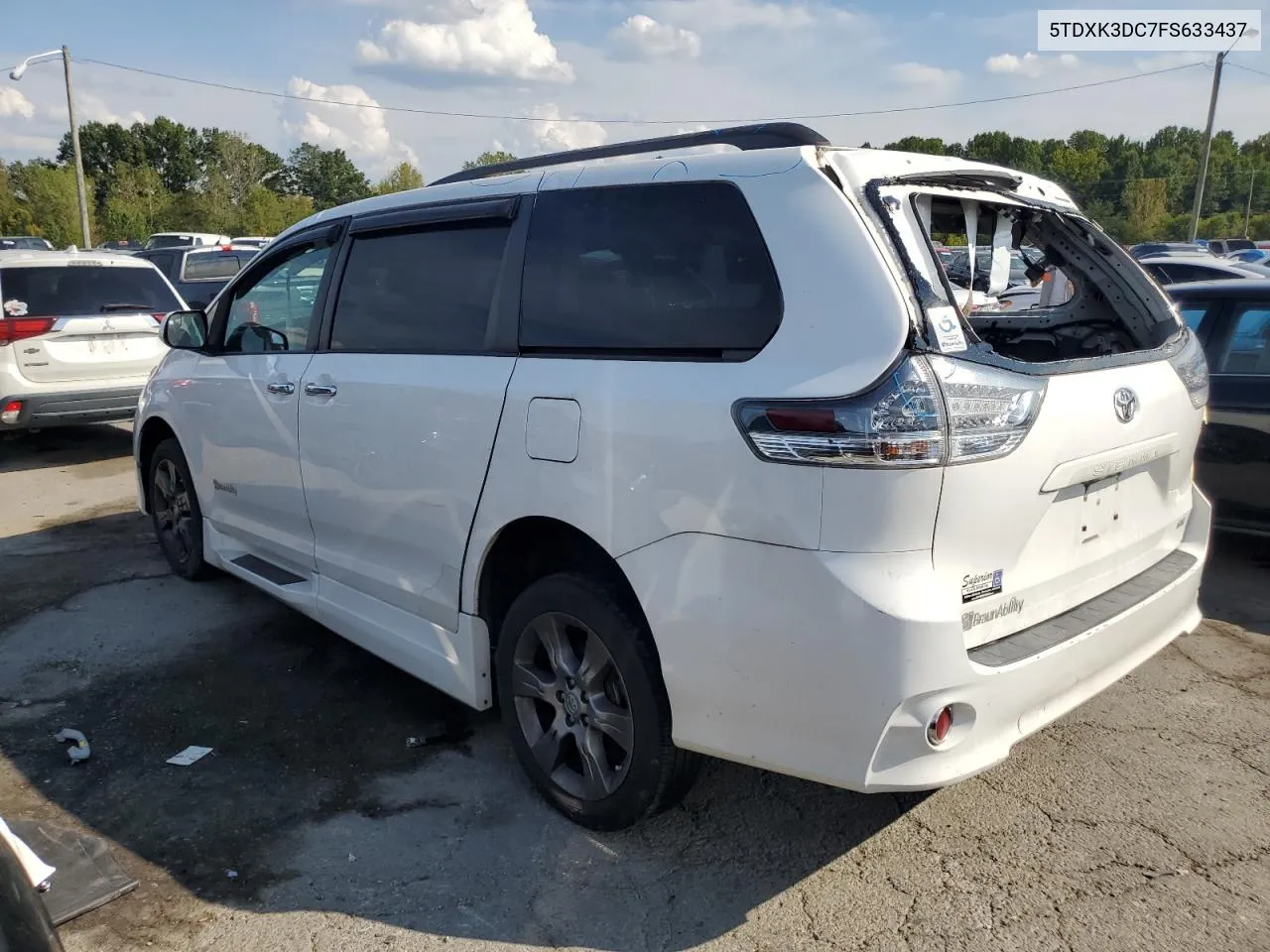 2015 Toyota Sienna Sport VIN: 5TDXK3DC7FS633437 Lot: 69802654