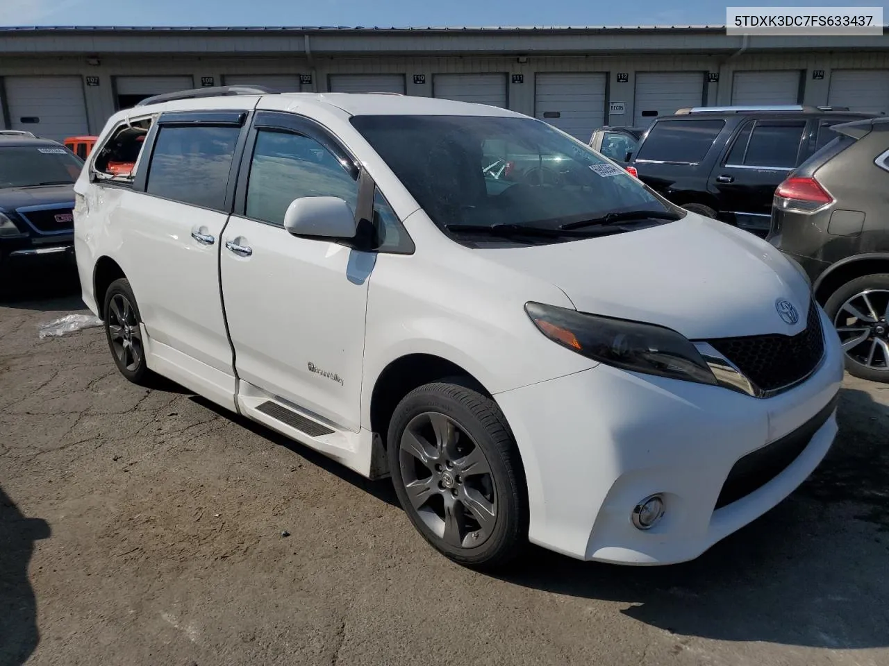 2015 Toyota Sienna Sport VIN: 5TDXK3DC7FS633437 Lot: 69802654