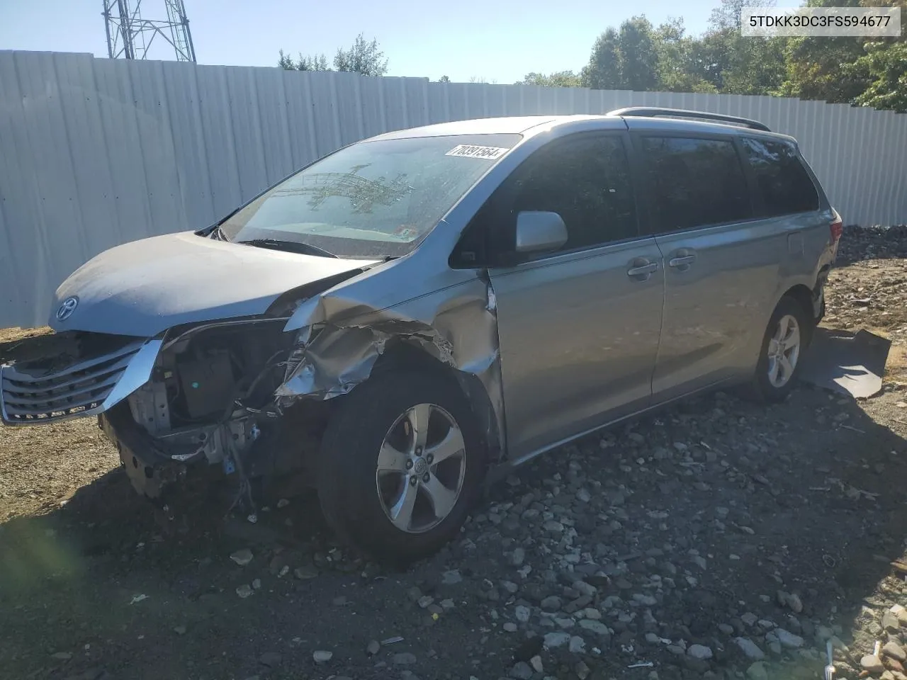 5TDKK3DC3FS594677 2015 Toyota Sienna Le