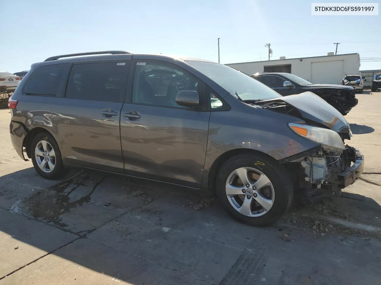 2015 Toyota Sienna Le VIN: 5TDKK3DC6FS591997 Lot: 70648374