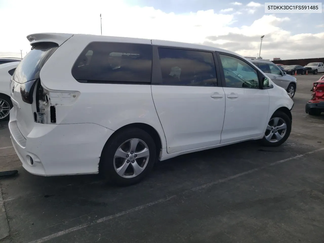 2015 Toyota Sienna Le VIN: 5TDKK3DC1FS591485 Lot: 71068694