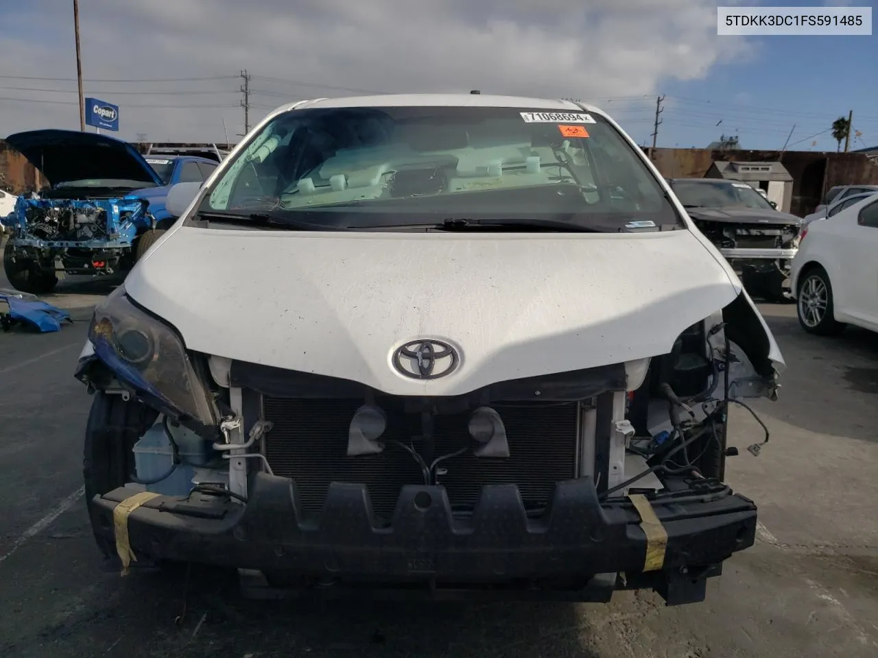 2015 Toyota Sienna Le VIN: 5TDKK3DC1FS591485 Lot: 71068694