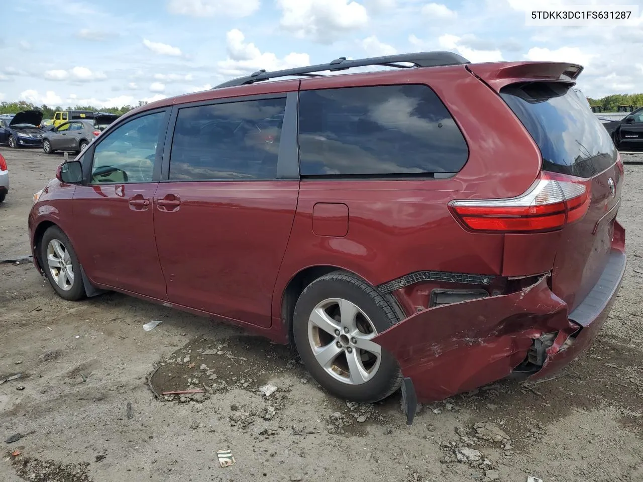 2015 Toyota Sienna Le VIN: 5TDKK3DC1FS631287 Lot: 71478214