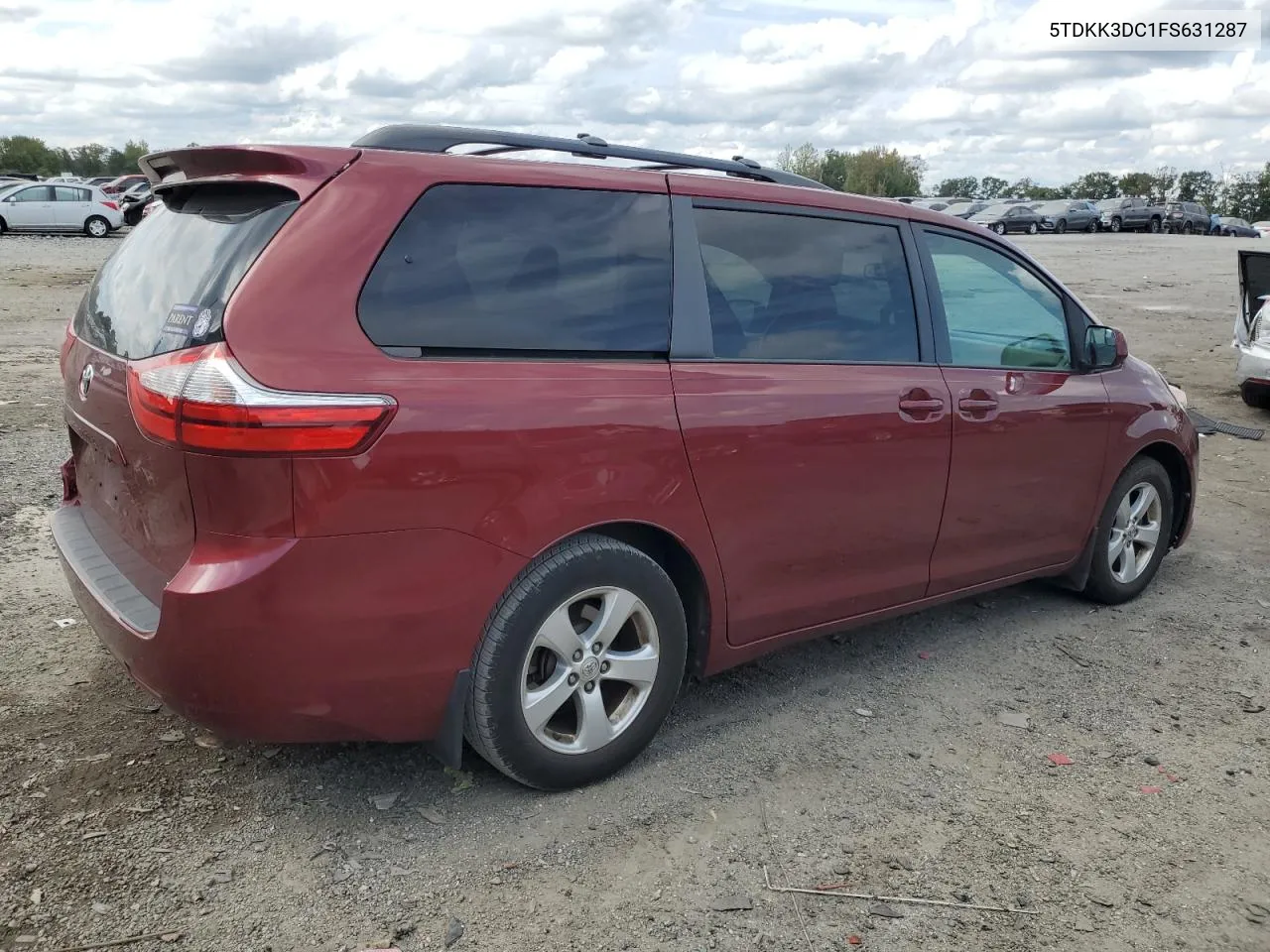 2015 Toyota Sienna Le VIN: 5TDKK3DC1FS631287 Lot: 71478214