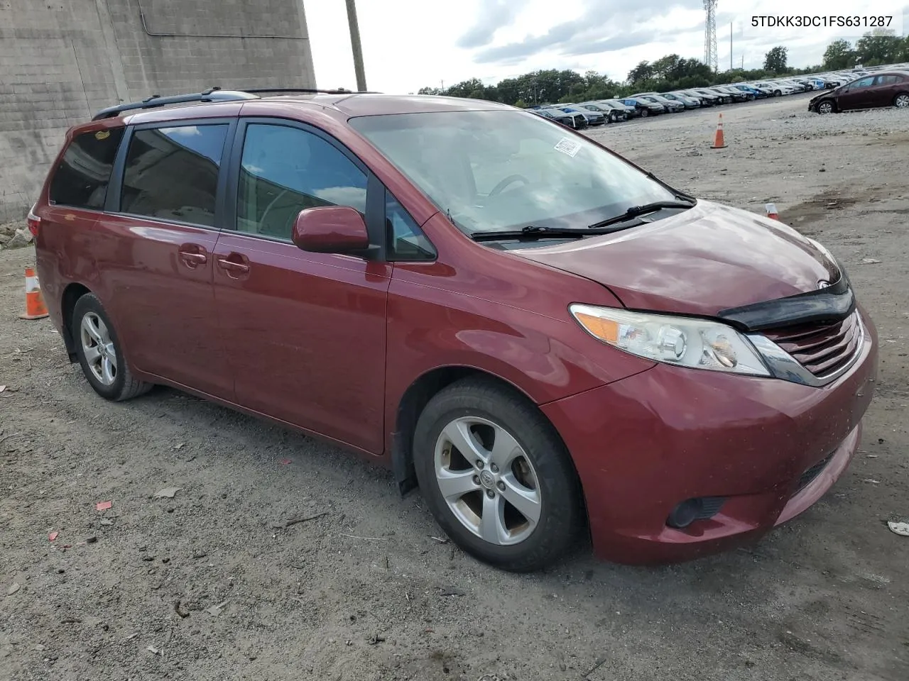 2015 Toyota Sienna Le VIN: 5TDKK3DC1FS631287 Lot: 71478214