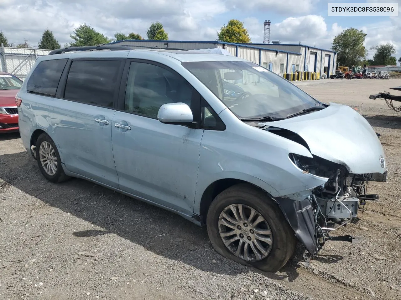 2015 Toyota Sienna Xle VIN: 5TDYK3DC8FS538096 Lot: 71733134