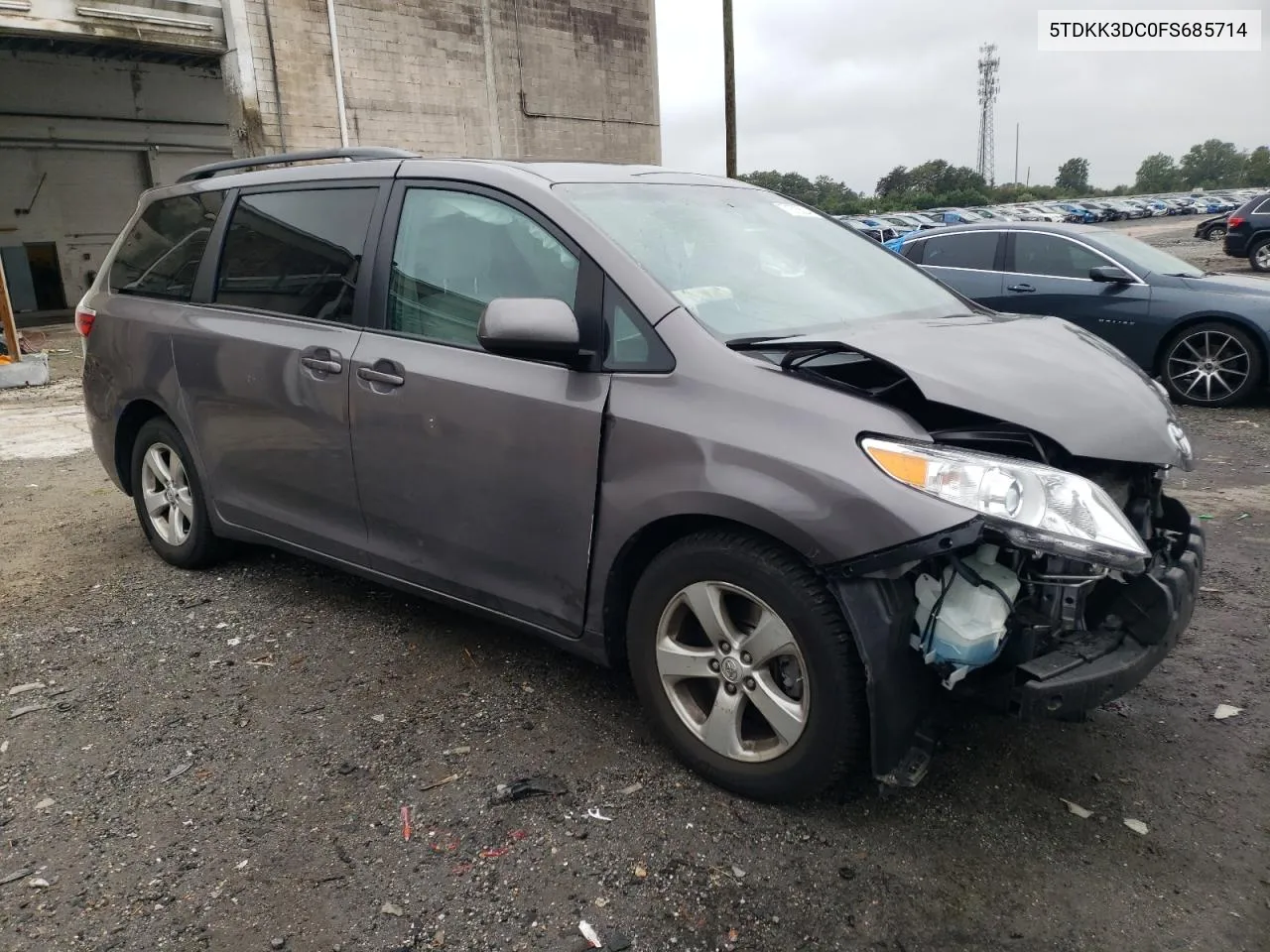 2015 Toyota Sienna Le VIN: 5TDKK3DC0FS685714 Lot: 71875524