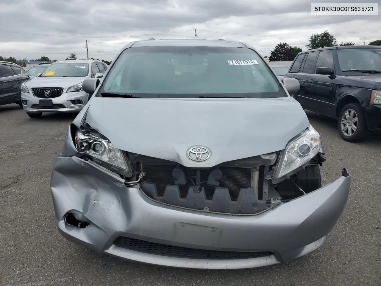 2015 Toyota Sienna Le VIN: 5TDKK3DC0FS635721 Lot: 71877014