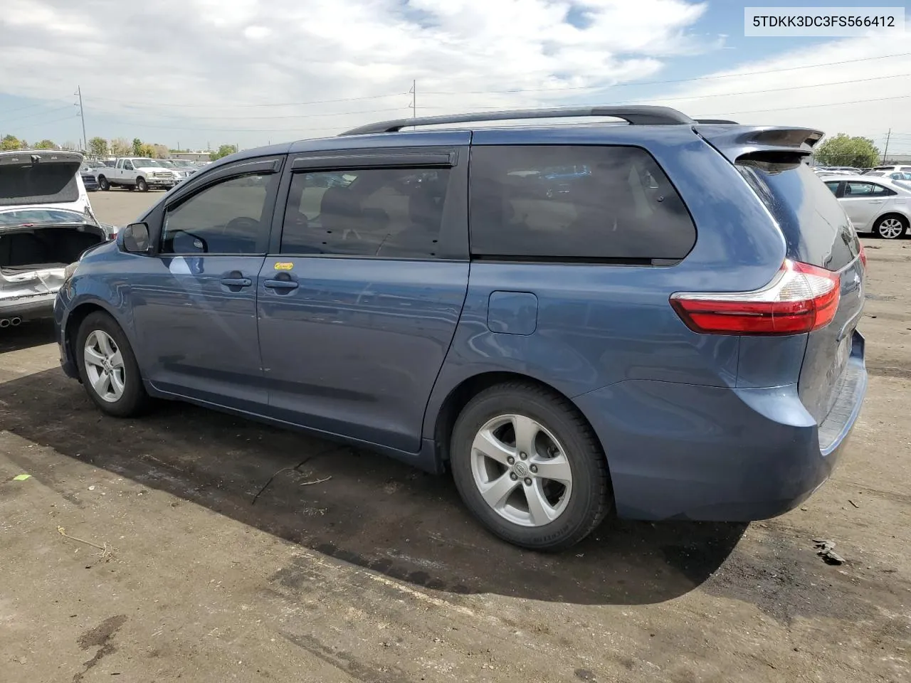 2015 Toyota Sienna Le VIN: 5TDKK3DC3FS566412 Lot: 72366974