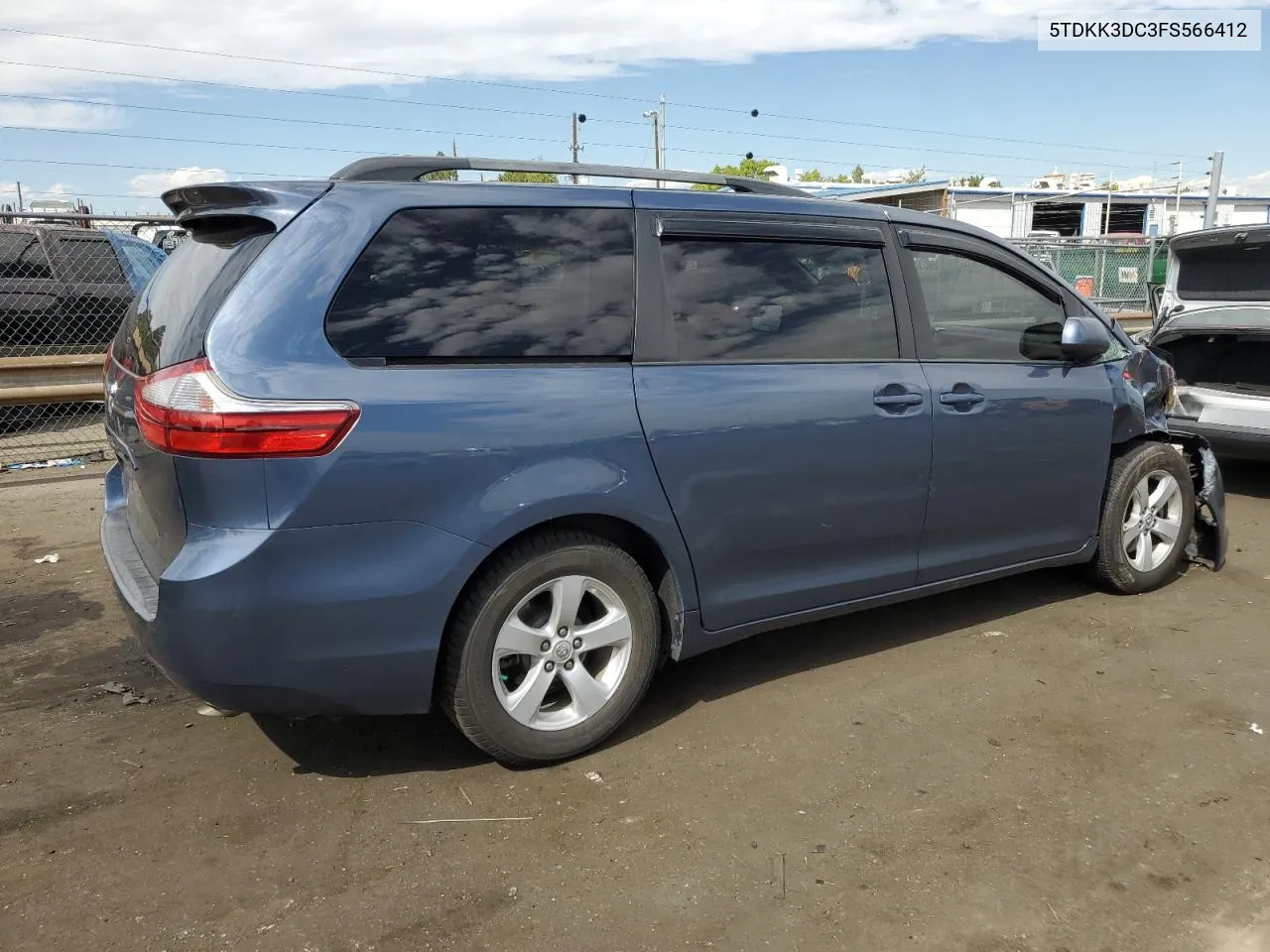 2015 Toyota Sienna Le VIN: 5TDKK3DC3FS566412 Lot: 72366974