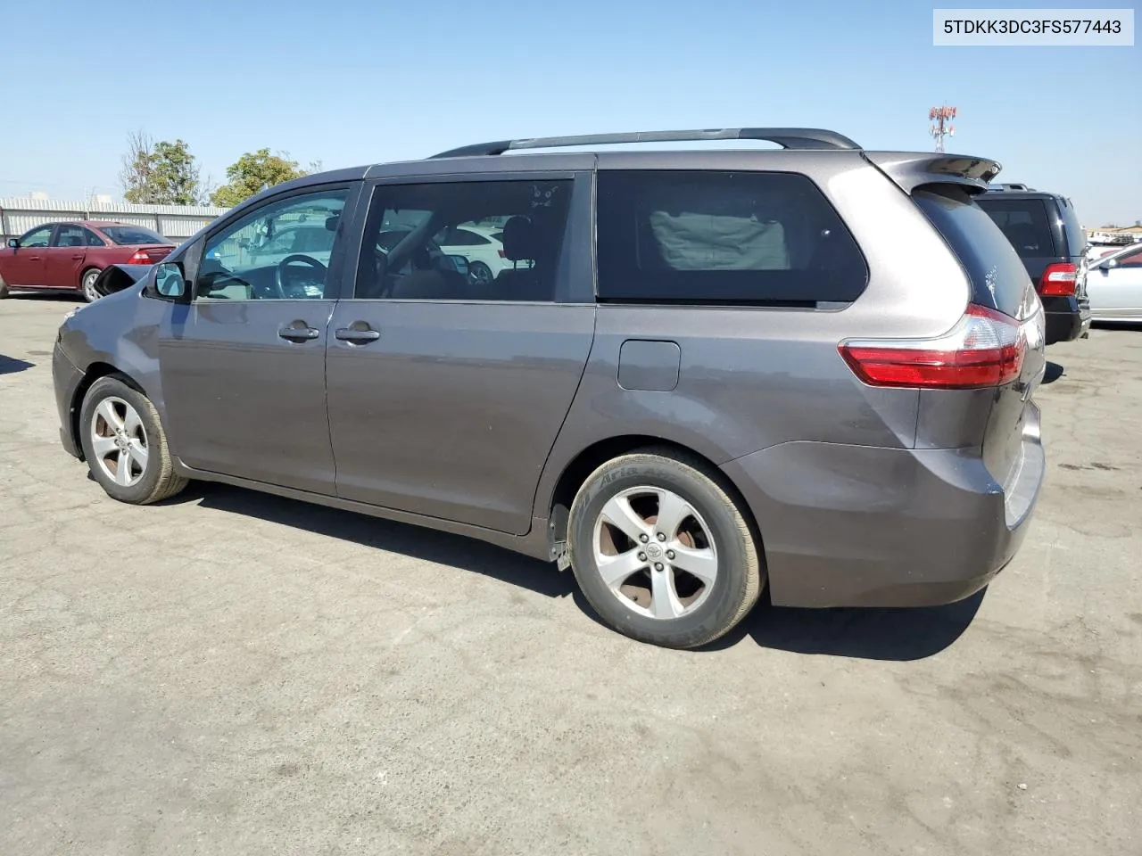 2015 Toyota Sienna Le VIN: 5TDKK3DC3FS577443 Lot: 72402384