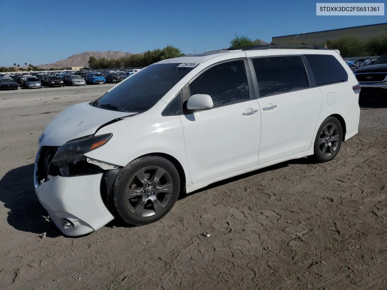 5TDXK3DC2FS651361 2015 Toyota Sienna Sport