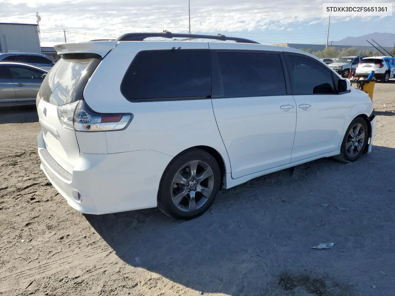 2015 Toyota Sienna Sport VIN: 5TDXK3DC2FS651361 Lot: 72567804