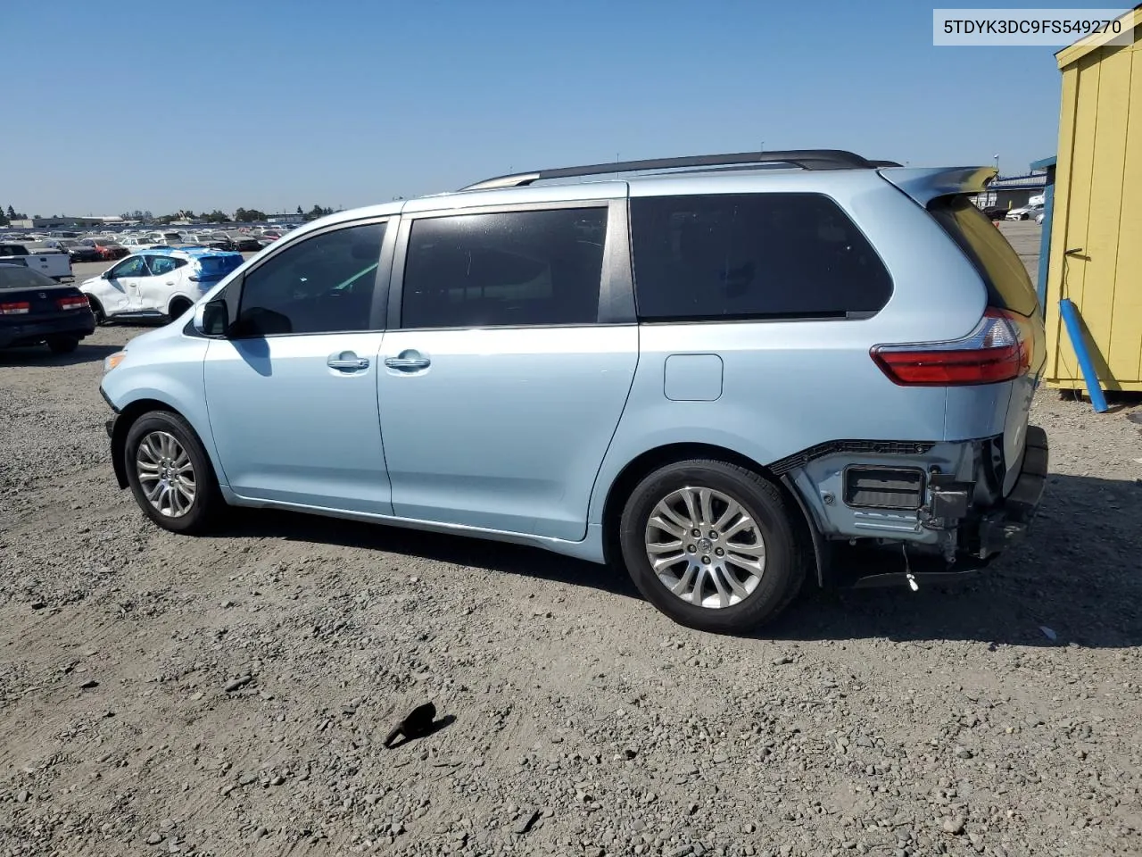 2015 Toyota Sienna Xle VIN: 5TDYK3DC9FS549270 Lot: 72771784