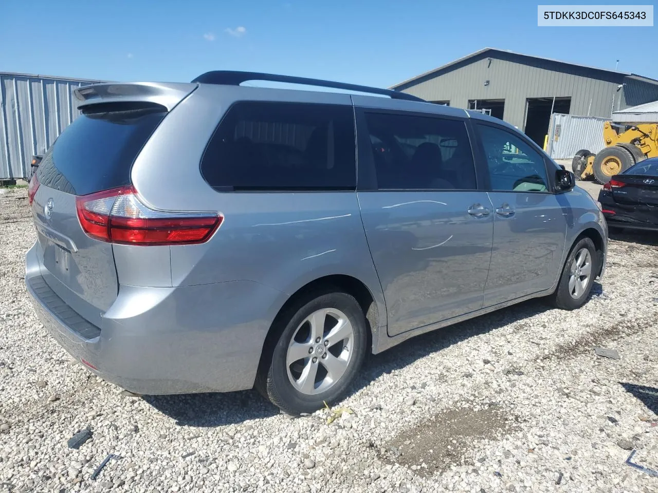 2015 Toyota Sienna Le VIN: 5TDKK3DC0FS645343 Lot: 72818394