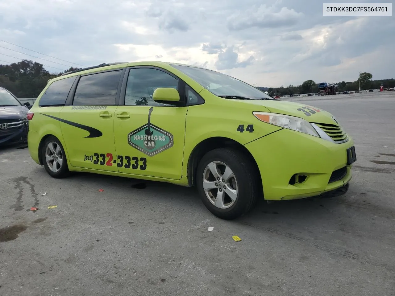 2015 Toyota Sienna Le VIN: 5TDKK3DC7FS564761 Lot: 72899814