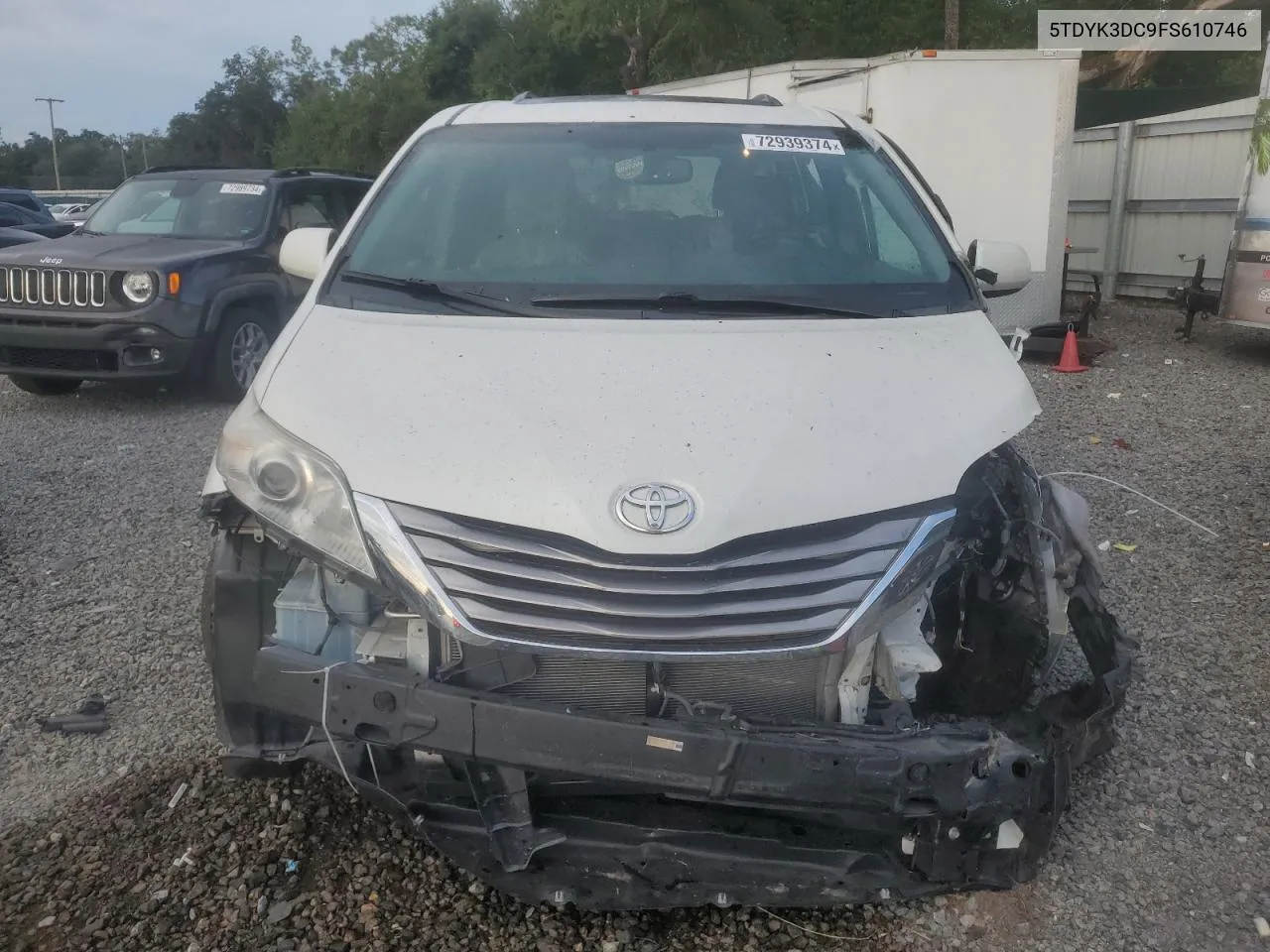 2015 Toyota Sienna Xle VIN: 5TDYK3DC9FS610746 Lot: 72939374