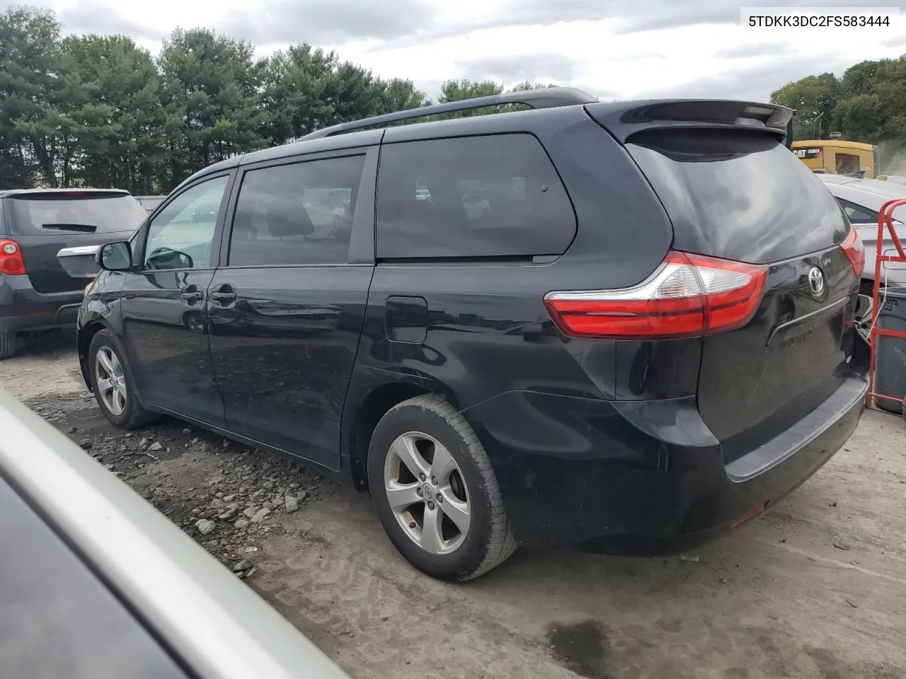 2015 Toyota Sienna Le VIN: 5TDKK3DC2FS583444 Lot: 73194494