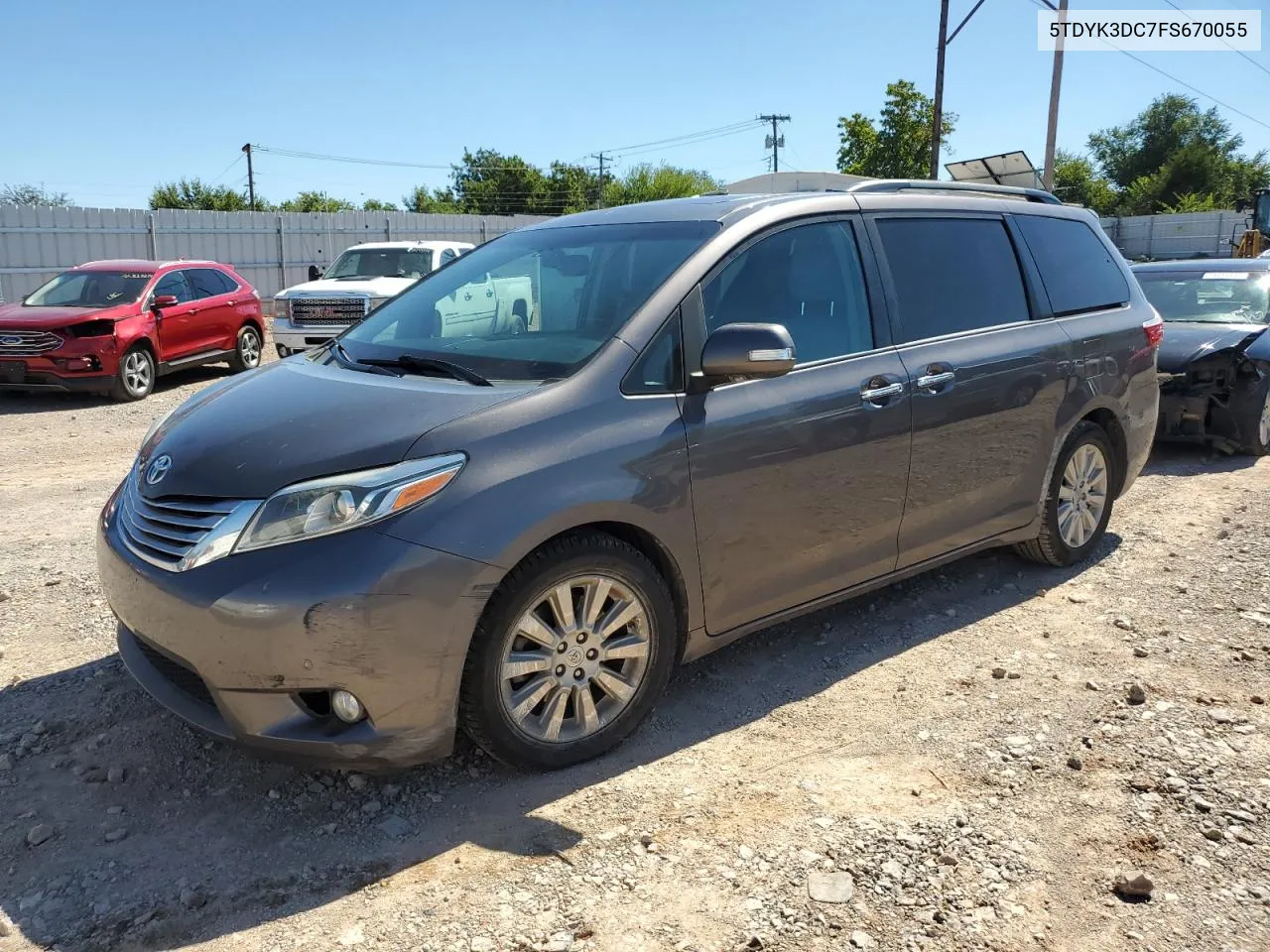 2015 Toyota Sienna Xle VIN: 5TDYK3DC7FS670055 Lot: 73198624