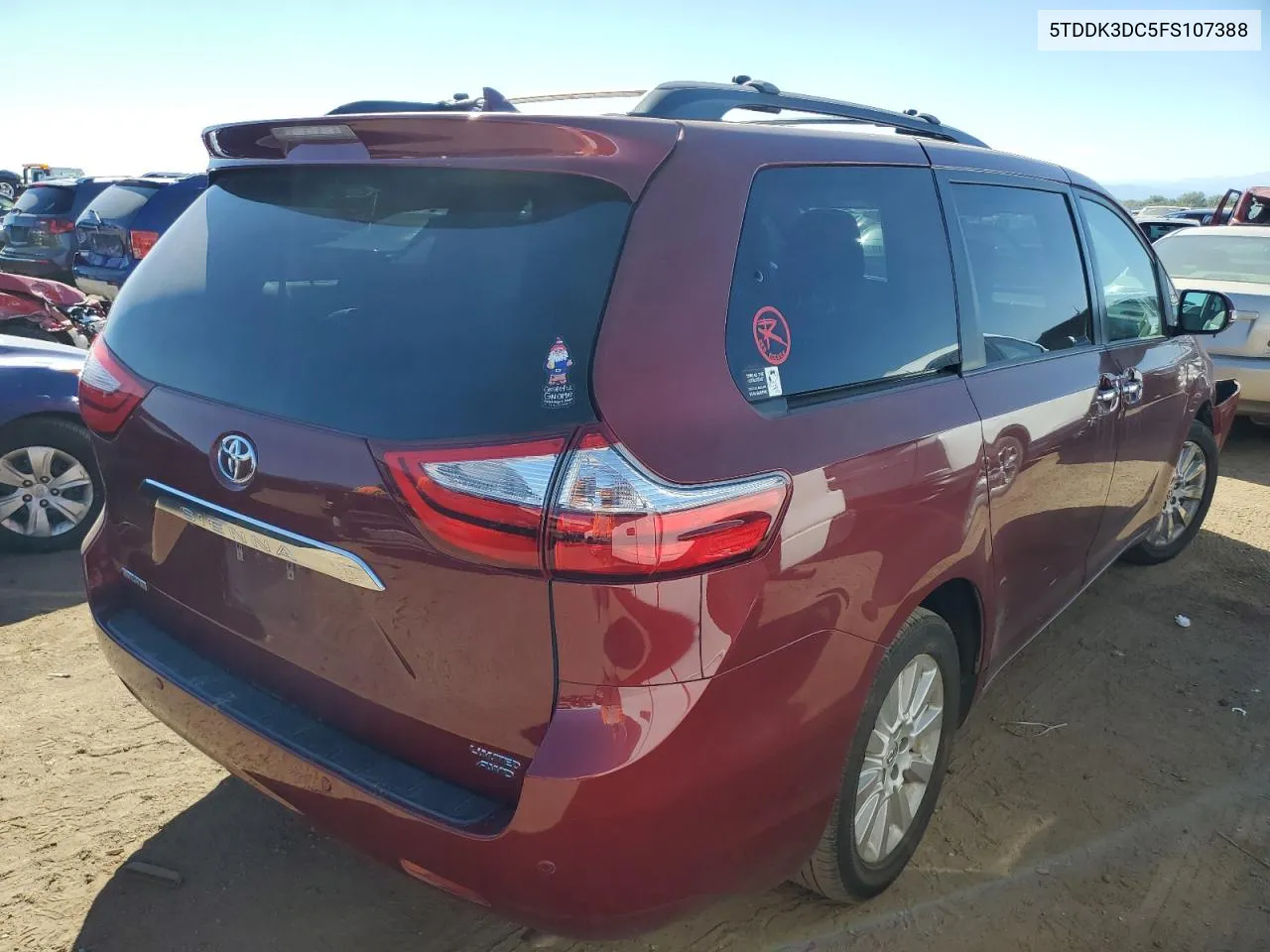 5TDDK3DC5FS107388 2015 Toyota Sienna Xle