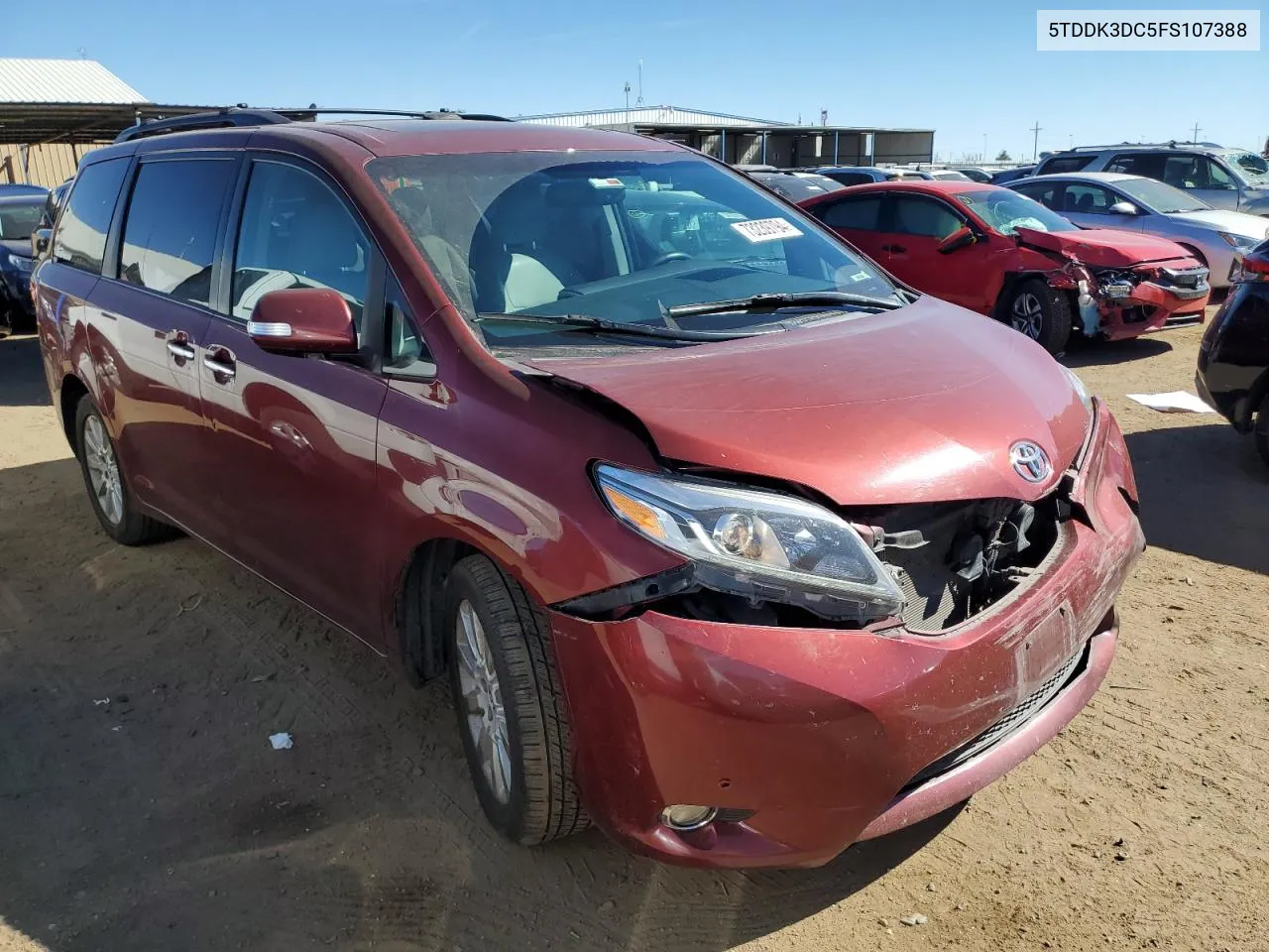 5TDDK3DC5FS107388 2015 Toyota Sienna Xle