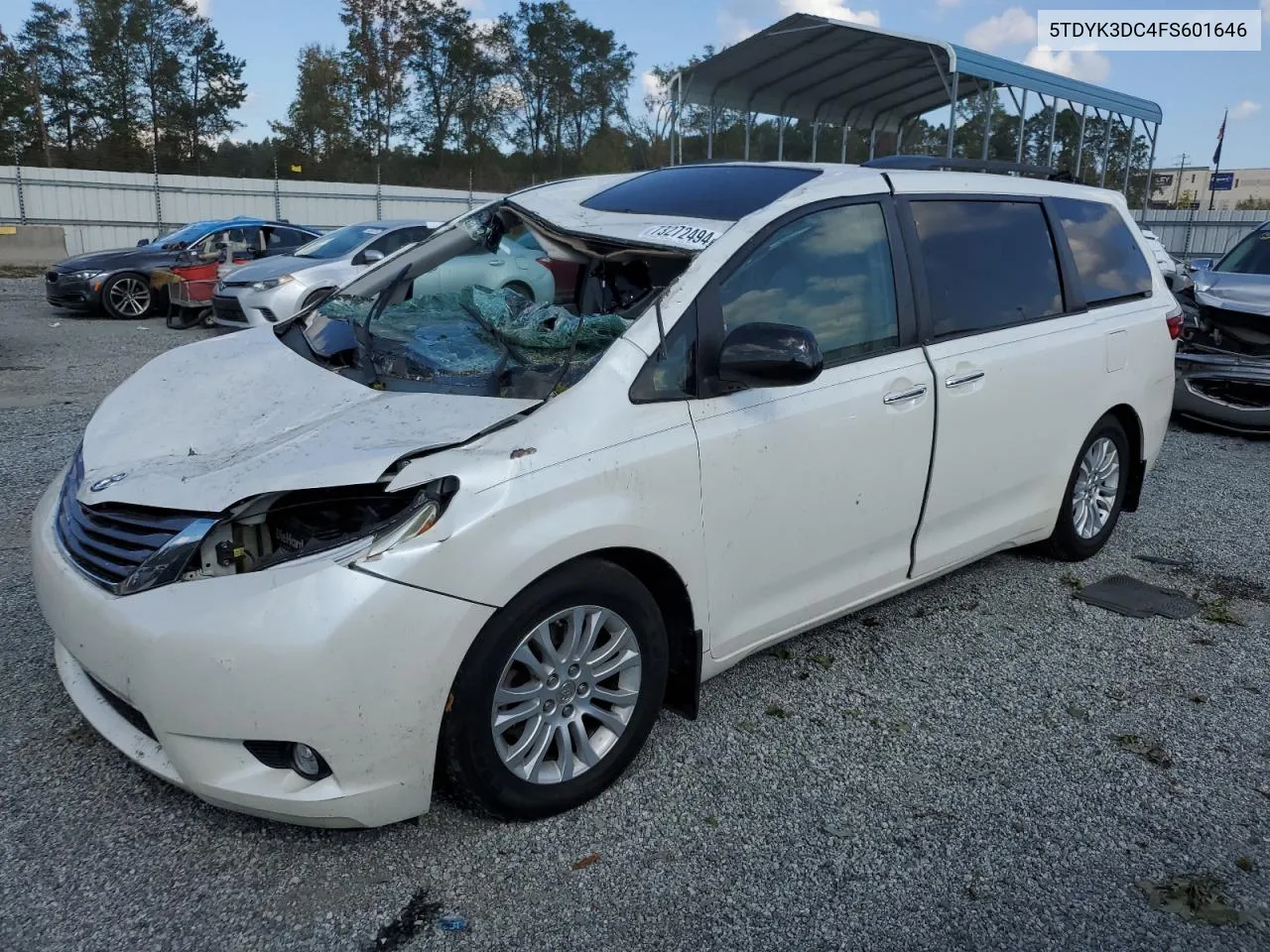 5TDYK3DC4FS601646 2015 Toyota Sienna Xle