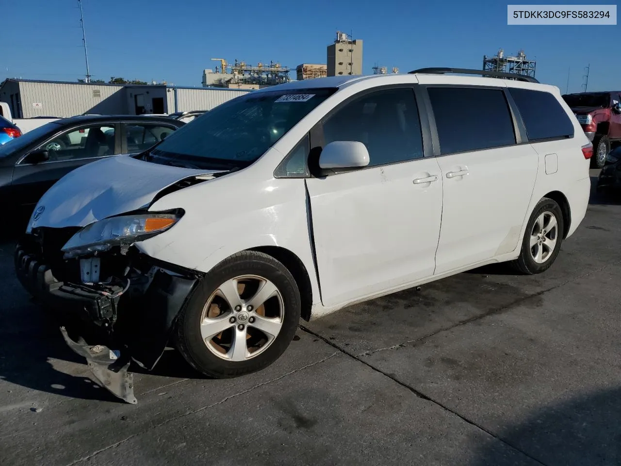 2015 Toyota Sienna Le VIN: 5TDKK3DC9FS583294 Lot: 73314654