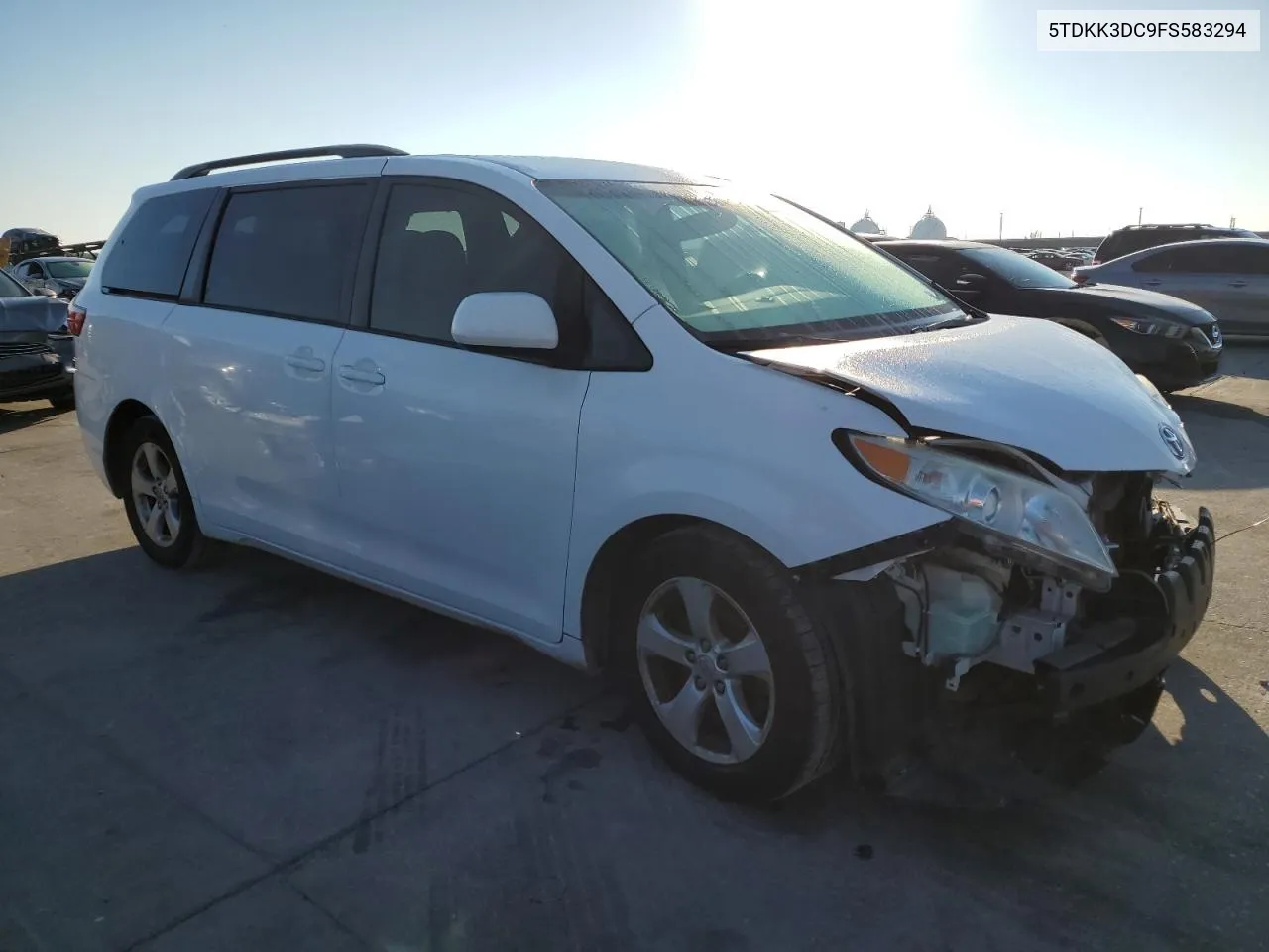 2015 Toyota Sienna Le VIN: 5TDKK3DC9FS583294 Lot: 73314654