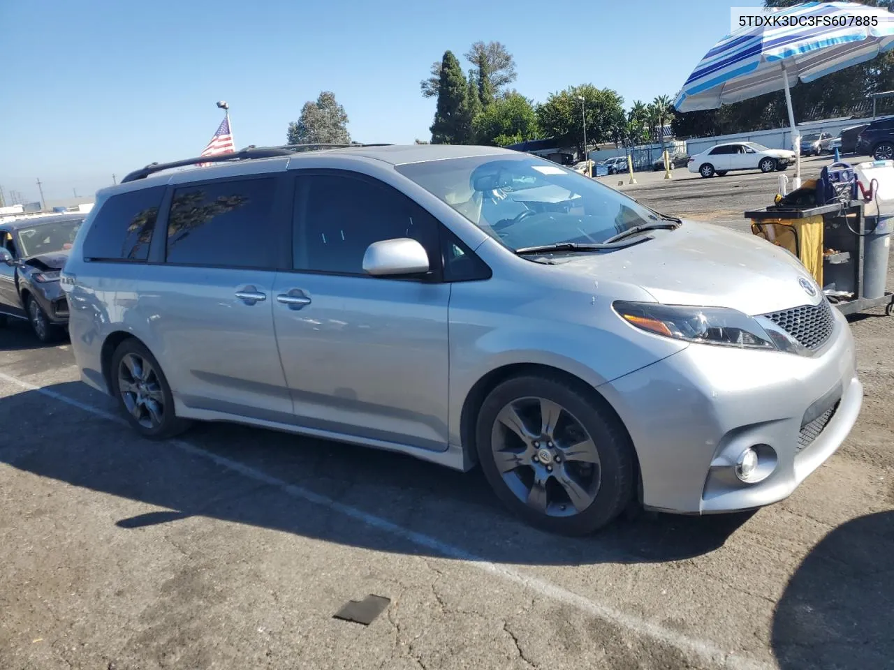 2015 Toyota Sienna Sport VIN: 5TDXK3DC3FS607885 Lot: 73325384