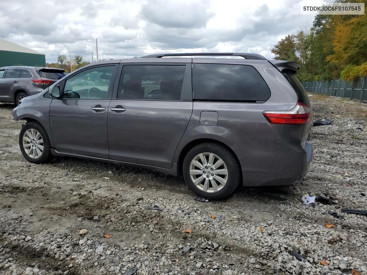 2015 Toyota Sienna Xle VIN: 5TDDK3DC6FS107545 Lot: 73565354