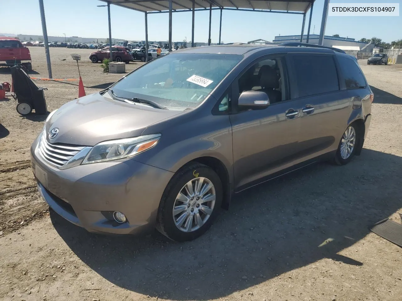 2015 Toyota Sienna Xle VIN: 5TDDK3DCXFS104907 Lot: 73595864