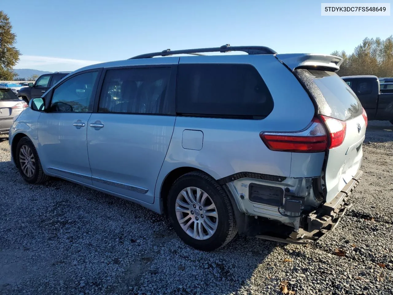 2015 Toyota Sienna Xle VIN: 5TDYK3DC7FS548649 Lot: 73711994