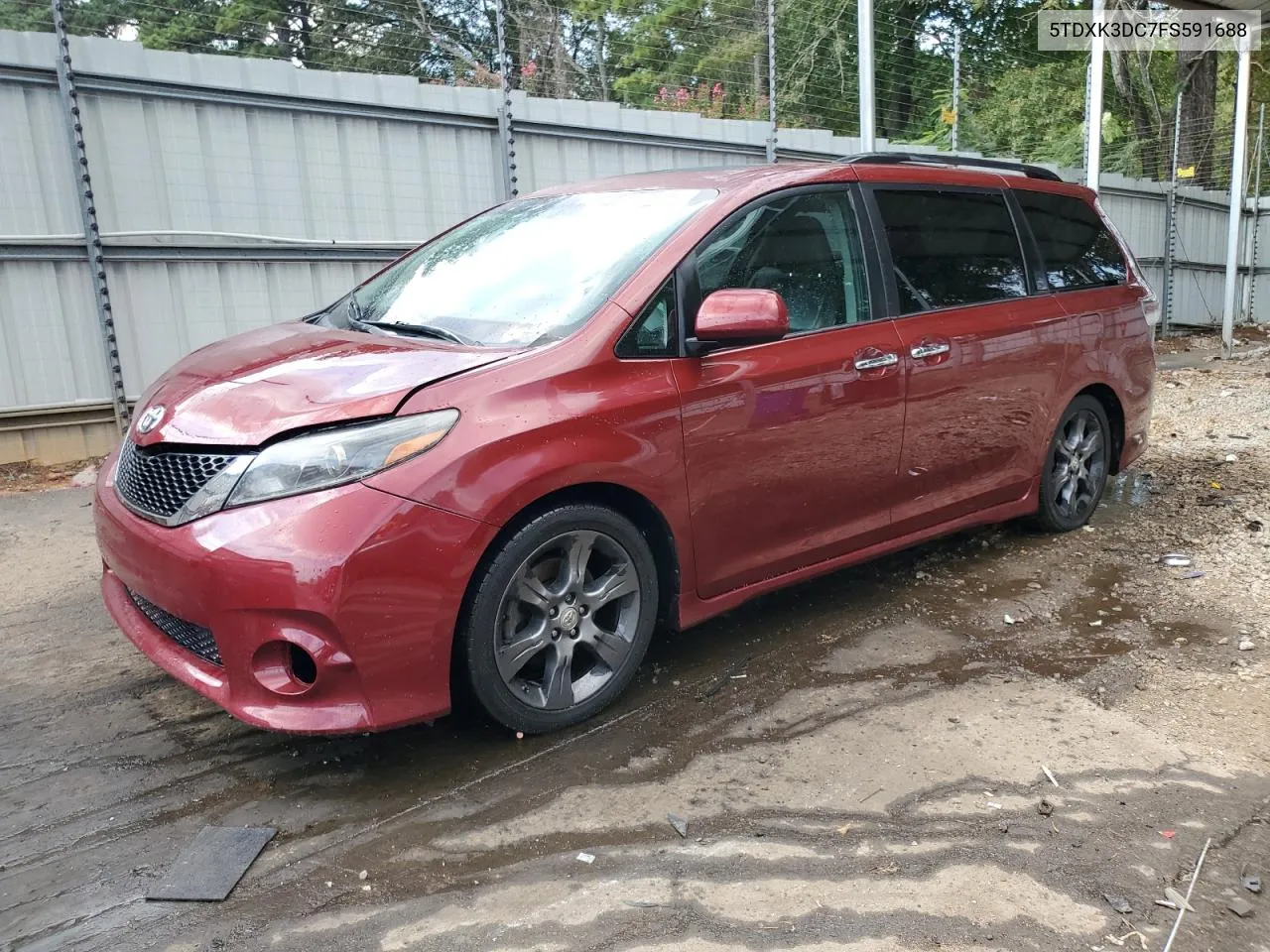 2015 Toyota Sienna Sport VIN: 5TDXK3DC7FS591688 Lot: 73722694