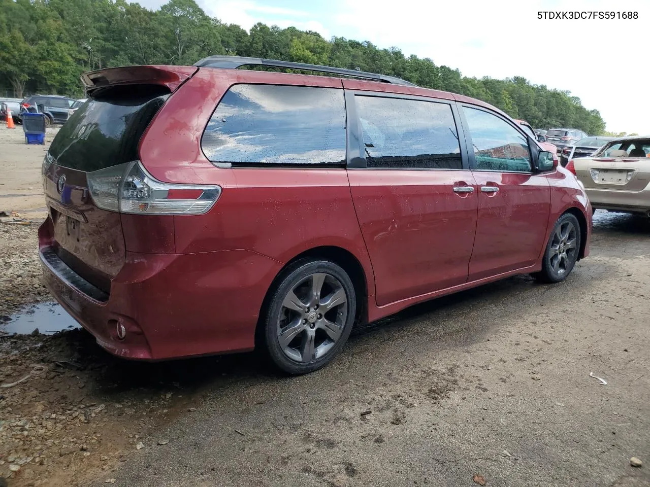 2015 Toyota Sienna Sport VIN: 5TDXK3DC7FS591688 Lot: 73722694